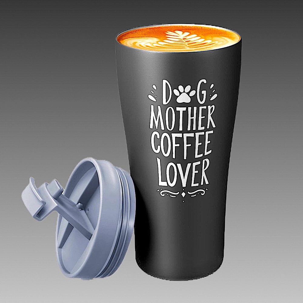 NWT “Dog‎ Mother Coffee Lover” 20oz Stainless Steel Tumbler